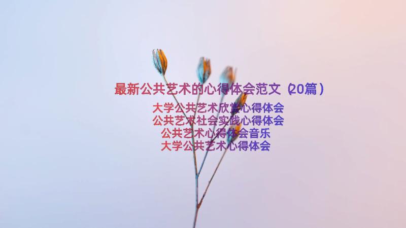 最新公共艺术的心得体会范文（20篇）