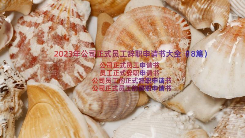 2023年公司正式员工辞职申请书大全（18篇）