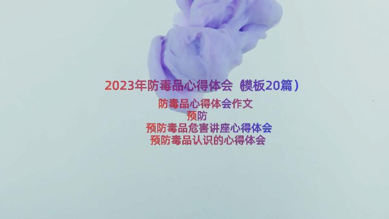 2023年防毒品心得体会（模板20篇）