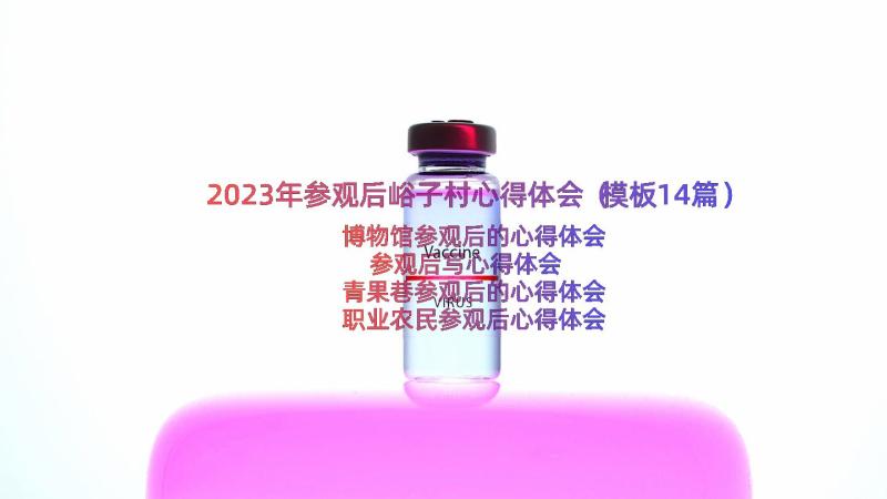 2023年参观后峪子村心得体会（模板14篇）