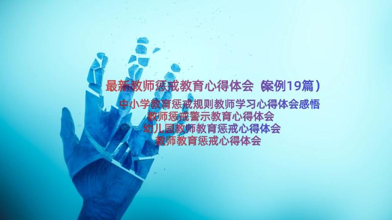 最新教师惩戒教育心得体会（案例19篇）