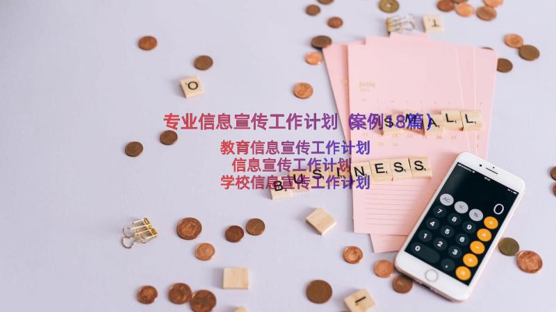 专业信息宣传工作计划（案例18篇）