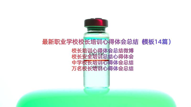 最新职业学校校长培训心得体会总结（模板14篇）