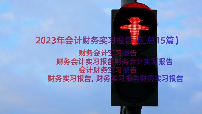 2023年会计财务实习报告（汇总15篇）