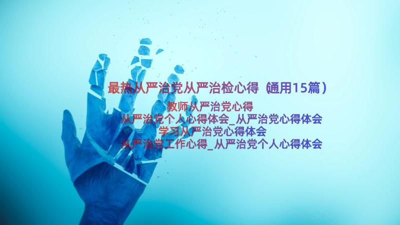 最热从严治党从严治检心得（通用15篇）