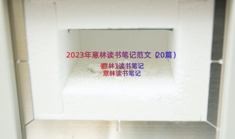 2023年意林读书笔记范文（20篇）