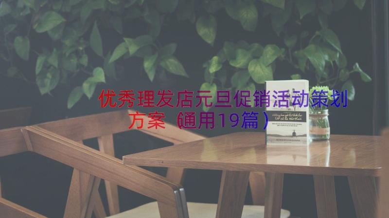 优秀理发店元旦促销活动策划方案（通用19篇）