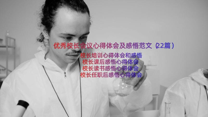 优秀校长会议心得体会及感悟范文（22篇）