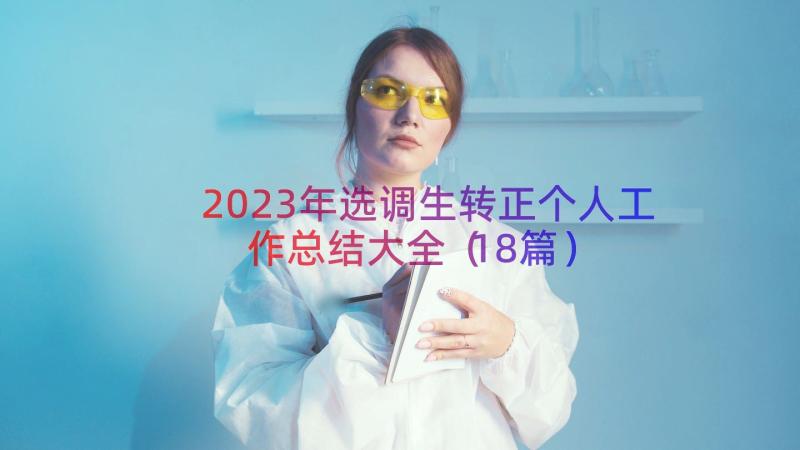 2023年选调生转正个人工作总结大全（18篇）