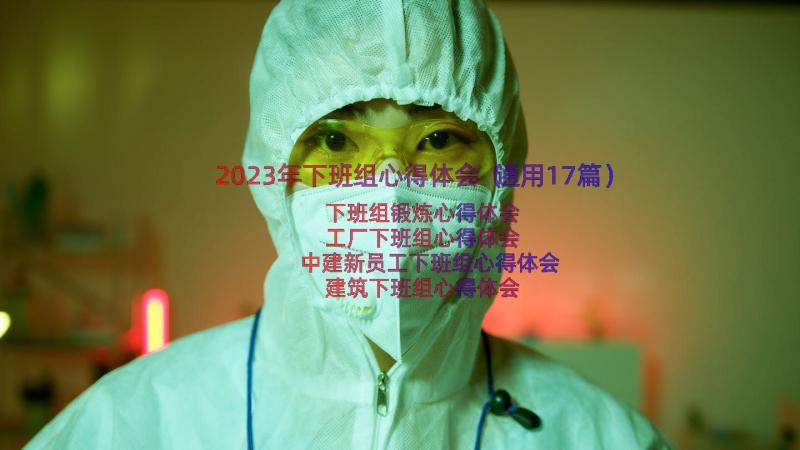 2023年下班组心得体会（通用17篇）