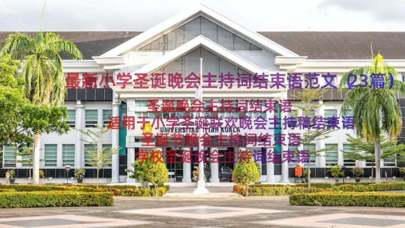 最新小学圣诞晚会主持词结束语范文（23篇）