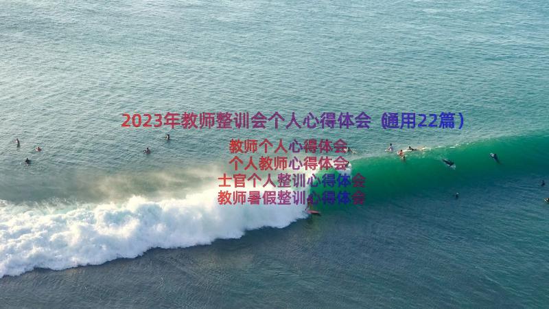 2023年教师整训会个人心得体会（通用22篇）