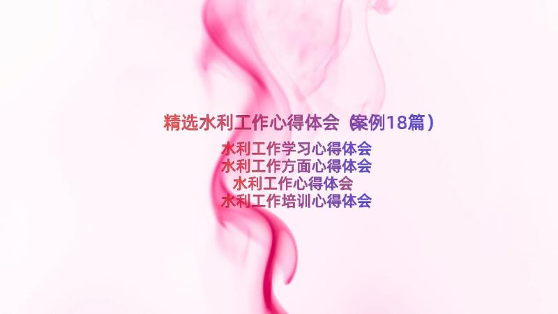 精选水利工作心得体会（案例18篇）