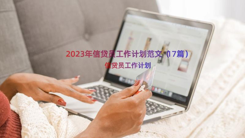 2023年信贷员工作计划范文（17篇）