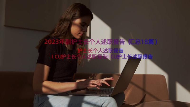 2023年副护士长个人述职报告（汇总18篇）