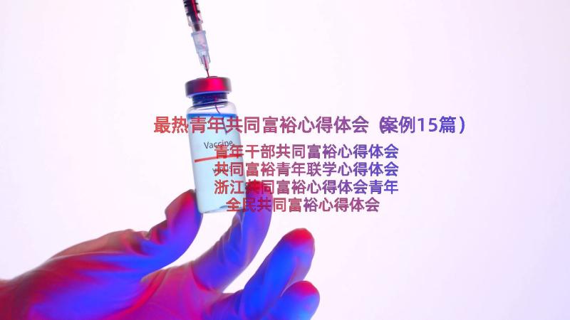 最热青年共同富裕心得体会（案例15篇）