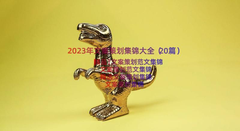 2023年文案策划集锦大全（20篇）