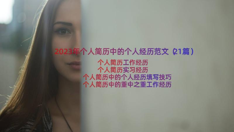 2023年个人简历中的个人经历范文（21篇）