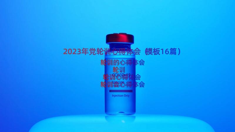 2023年党轮训心得体会（模板16篇）