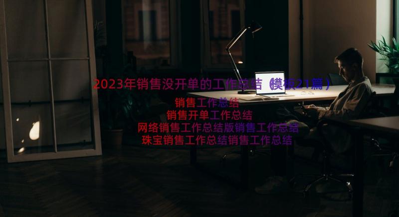 2023年销售没开单的工作总结（模板21篇）