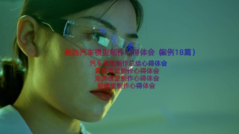 最热汽车模型制作心得体会（案例18篇）