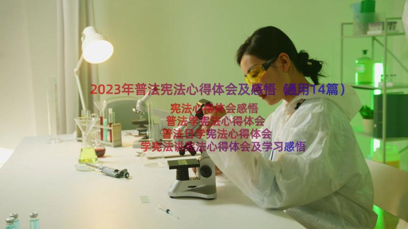 2023年普法宪法心得体会及感悟（通用14篇）