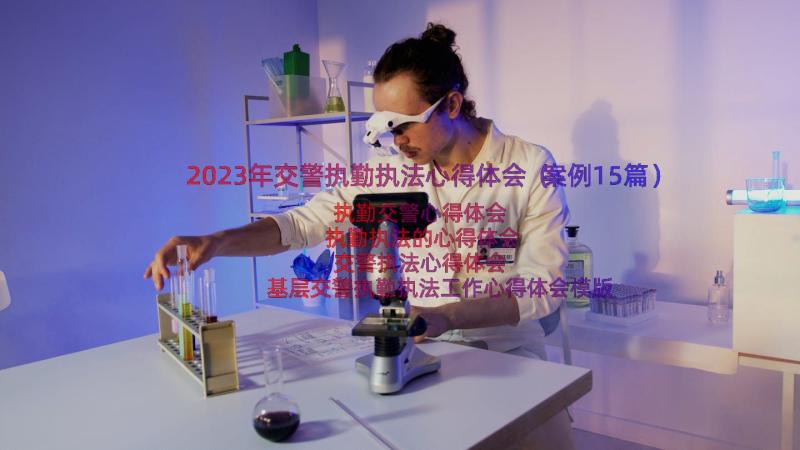 2023年交警执勤执法心得体会（案例15篇）