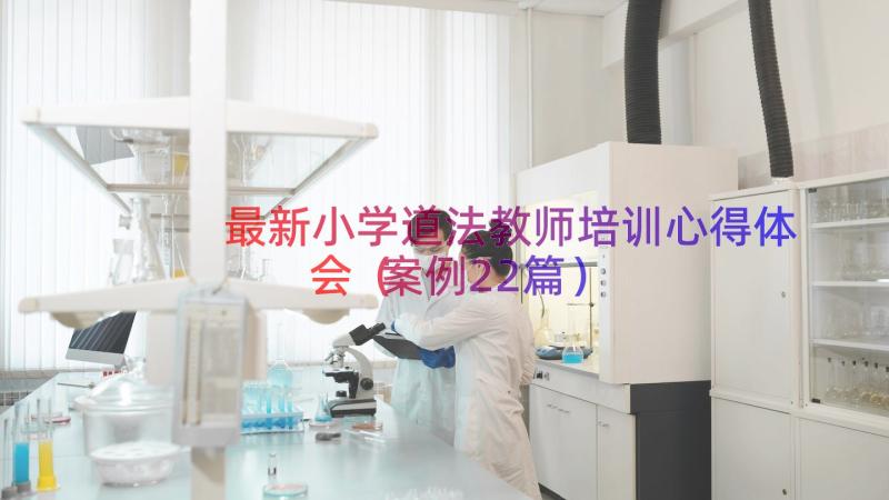 最新小学道法教师培训心得体会（案例22篇）