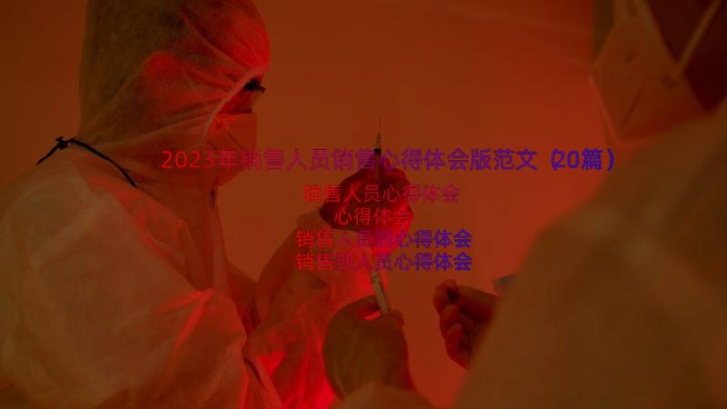 2023年销售人员销售心得体会版范文（20篇）