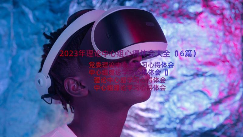 2023年理论中心组心得体会大全（16篇）