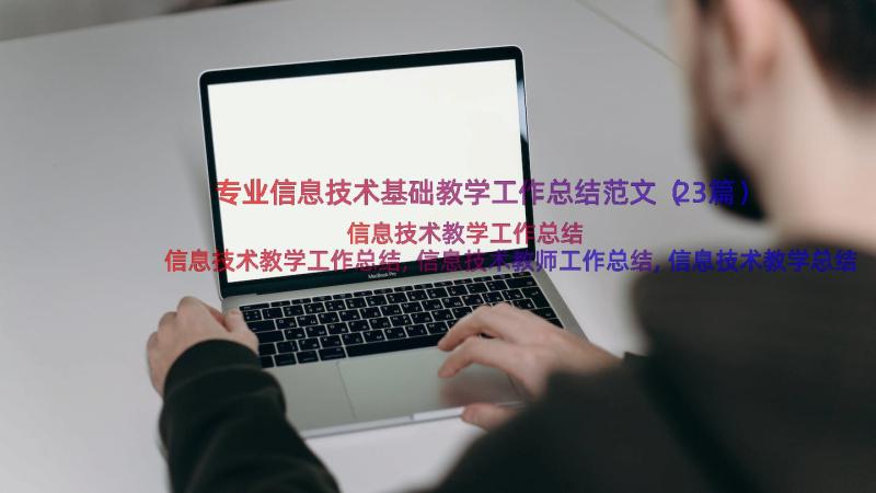 专业信息技术基础教学工作总结范文（23篇）