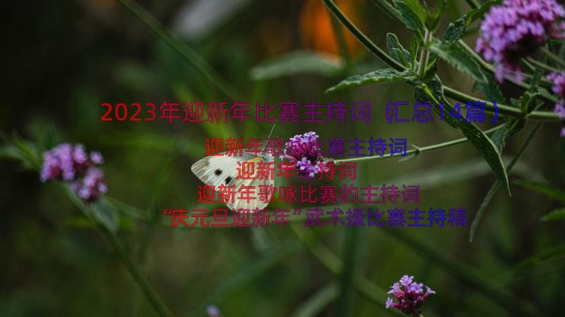 2023年迎新年比赛主持词（汇总14篇）