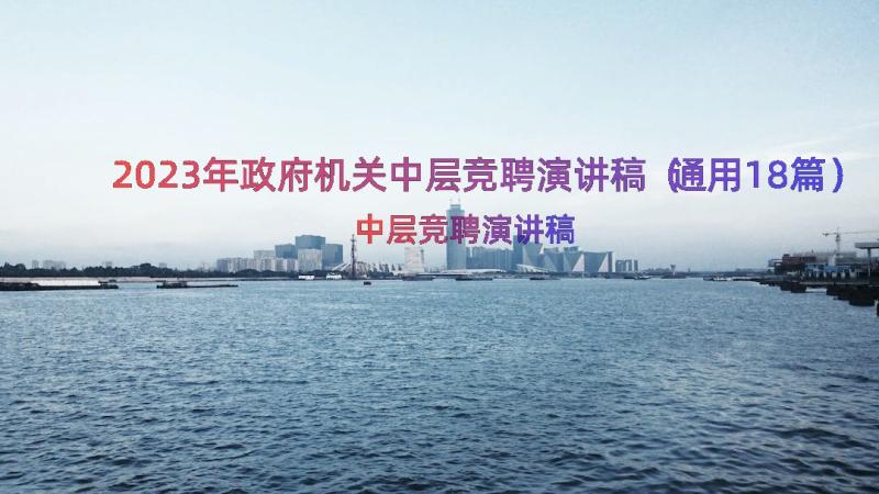 2023年政府机关中层竞聘演讲稿（通用18篇）