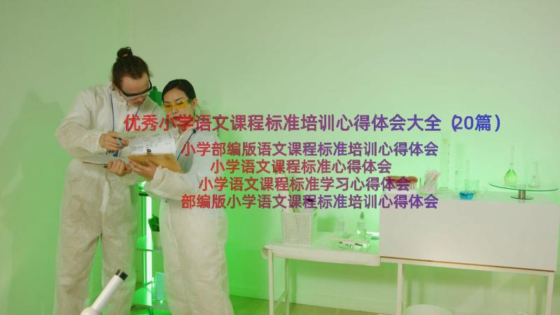 优秀小学语文课程标准培训心得体会大全（20篇）