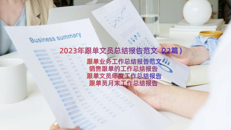 2023年跟单文员总结报告范文（22篇）