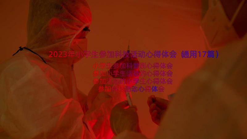 2023年小学生参加科技活动心得体会（通用17篇）