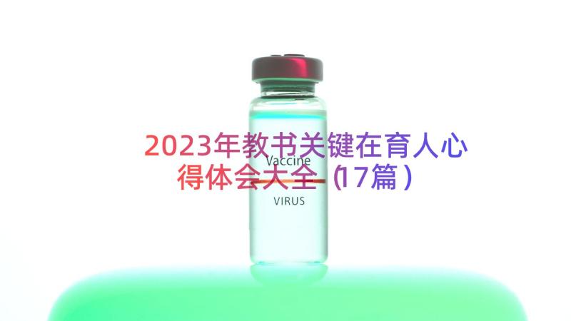 2023年教书关键在育人心得体会大全（17篇）