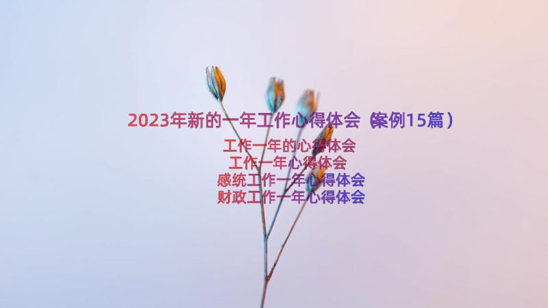 2023年新的一年工作心得体会（案例15篇）