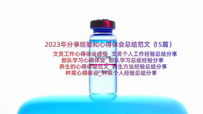 2023年分享经验和心得体会总结范文（15篇）