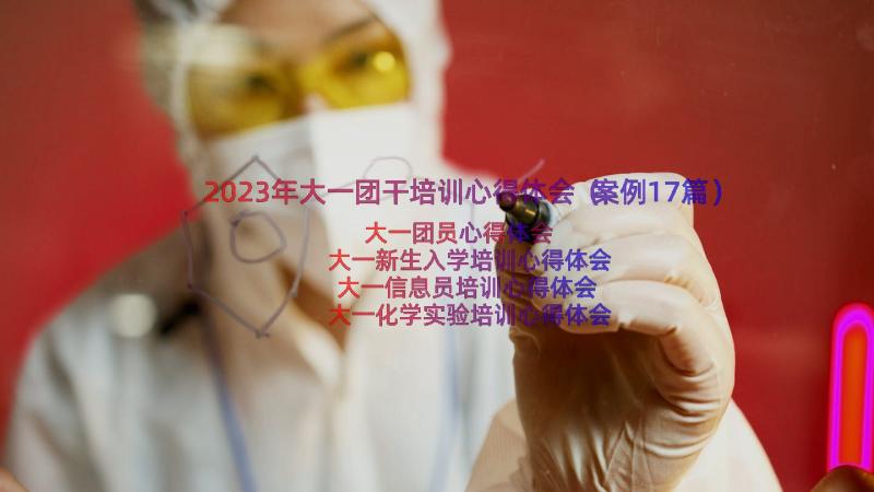 2023年大一团干培训心得体会（案例17篇）