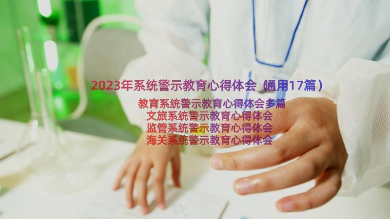 2023年系统警示教育心得体会（通用17篇）