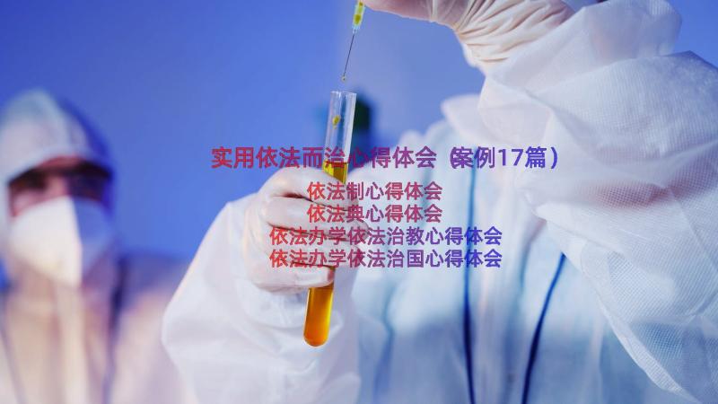 实用依法而治心得体会（案例17篇）