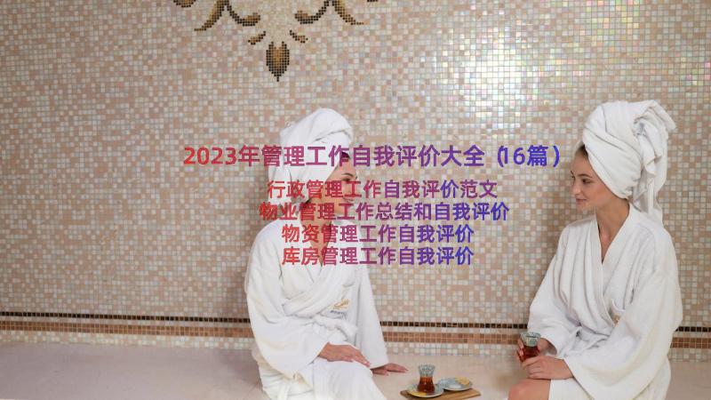 2023年管理工作自我评价大全（16篇）