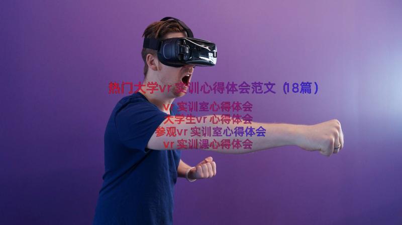 热门大学vr实训心得体会范文（18篇）