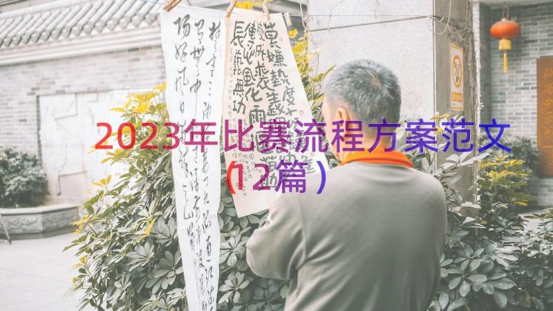 2023年比赛流程方案范文（12篇）