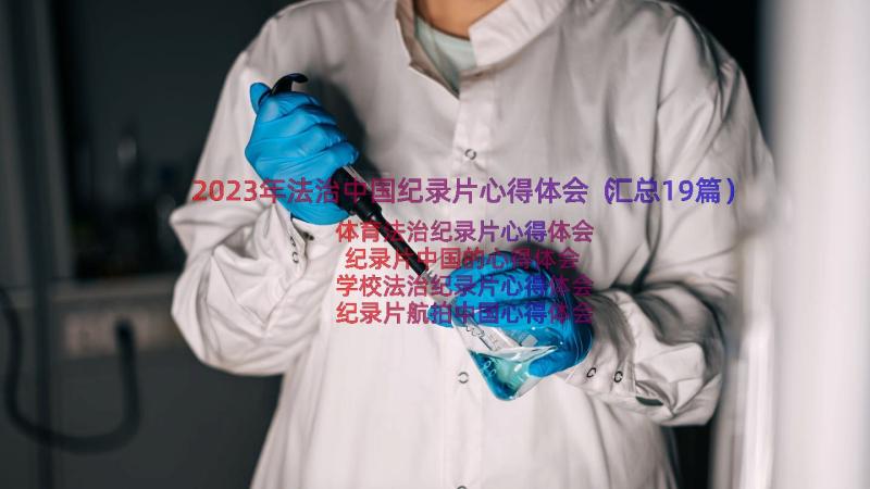 2023年法治中国纪录片心得体会（汇总19篇）
