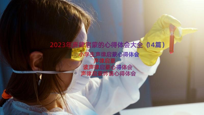 2023年声律启蒙的心得体会大全（14篇）