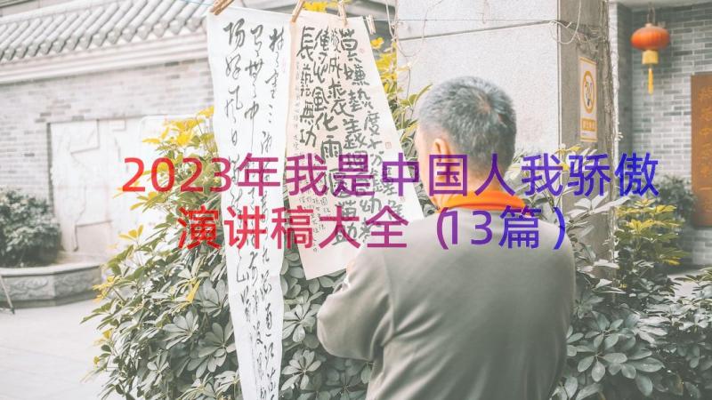 2023年我是中国人我骄傲演讲稿大全（13篇）