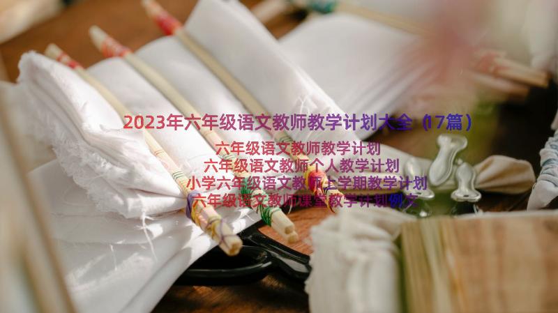 2023年六年级语文教师教学计划大全（17篇）