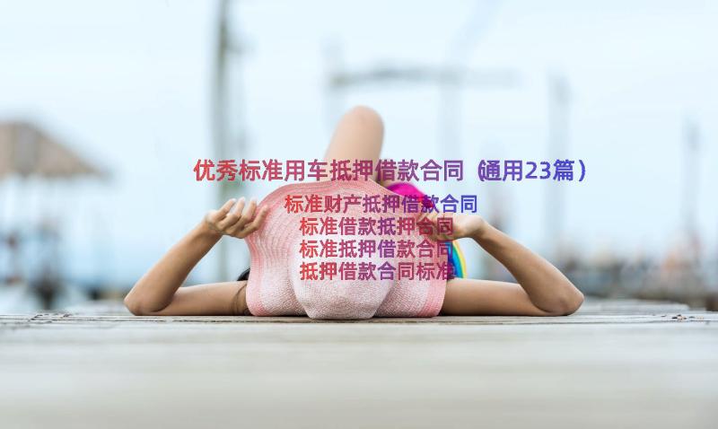 优秀标准用车抵押借款合同（通用23篇）